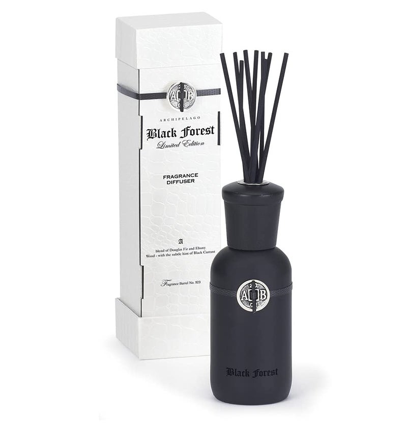 Archipelago Botanicals Black Forest Reed Diffuser, Home Fragrance Reed Diffuser, Includes Fragrance Oil, Decorative Wooden Cap & 10 Diffuser Reeds, Perfect for Home, Office or Gift, 7.85 fl oz - Image 1